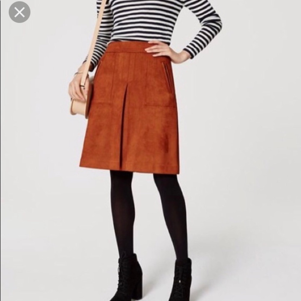 Faux suede skirt